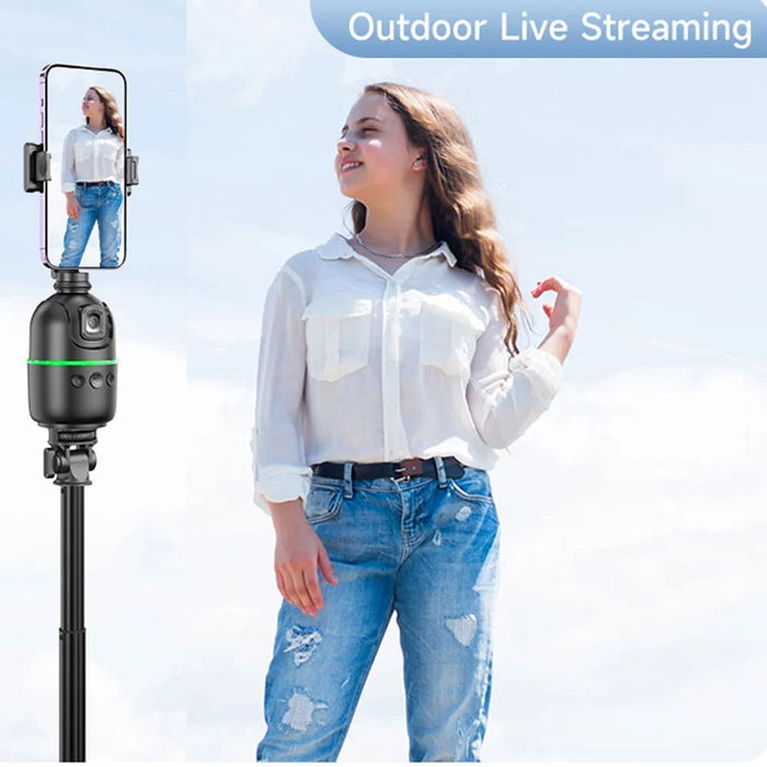 P03 Smart AI Follow Gimbal Face Tracking Phone Holder Desktop Free Rotation Photography Stabilizer - 3