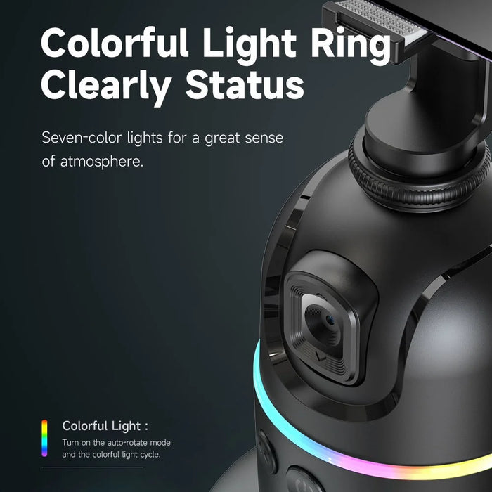 P03 Smart AI Follow Gimbal Face Tracking Phone Holder Desktop Free Rotation Photography Stabilizer - 5