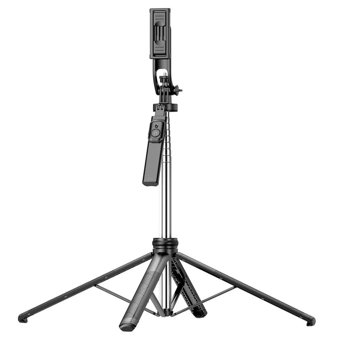 C19 1810mm 8-section Extendable Panoramic 4-Leg Tripod Stand Folding Selfie Stick for Streaming and Vlogging - 1