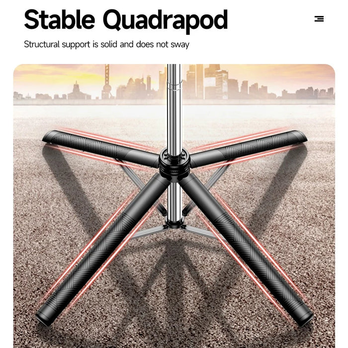 C19 1810mm 8-section Extendable Panoramic 4-Leg Tripod Stand Folding Selfie Stick for Streaming and Vlogging - 7