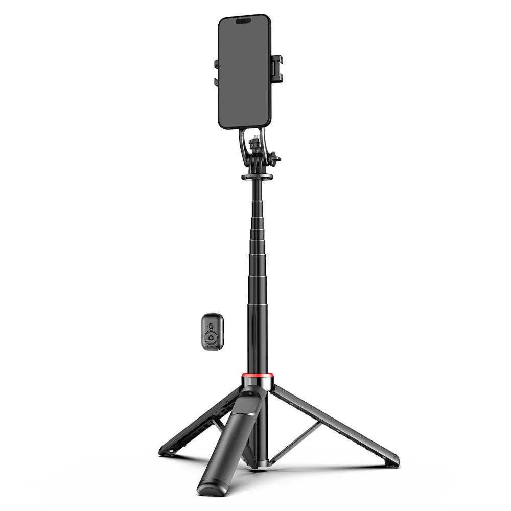 C20 Magnetic Phone Holder Folding Selfie Stick Extendable Aluminum Alloy Pole Tripod Stand - 1