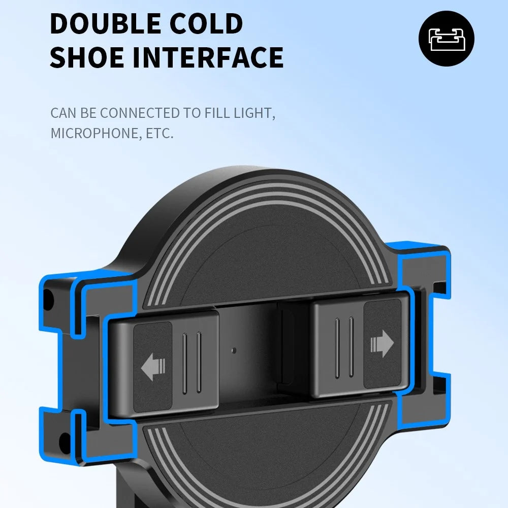 C20 Magnetic Phone Holder Folding Selfie Stick Extendable Aluminum Alloy Pole Tripod Stand - 7