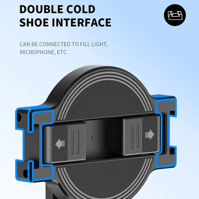 C20 Magnetic Phone Holder Folding Selfie Stick Extendable Aluminum Alloy Pole Tripod Stand - 7