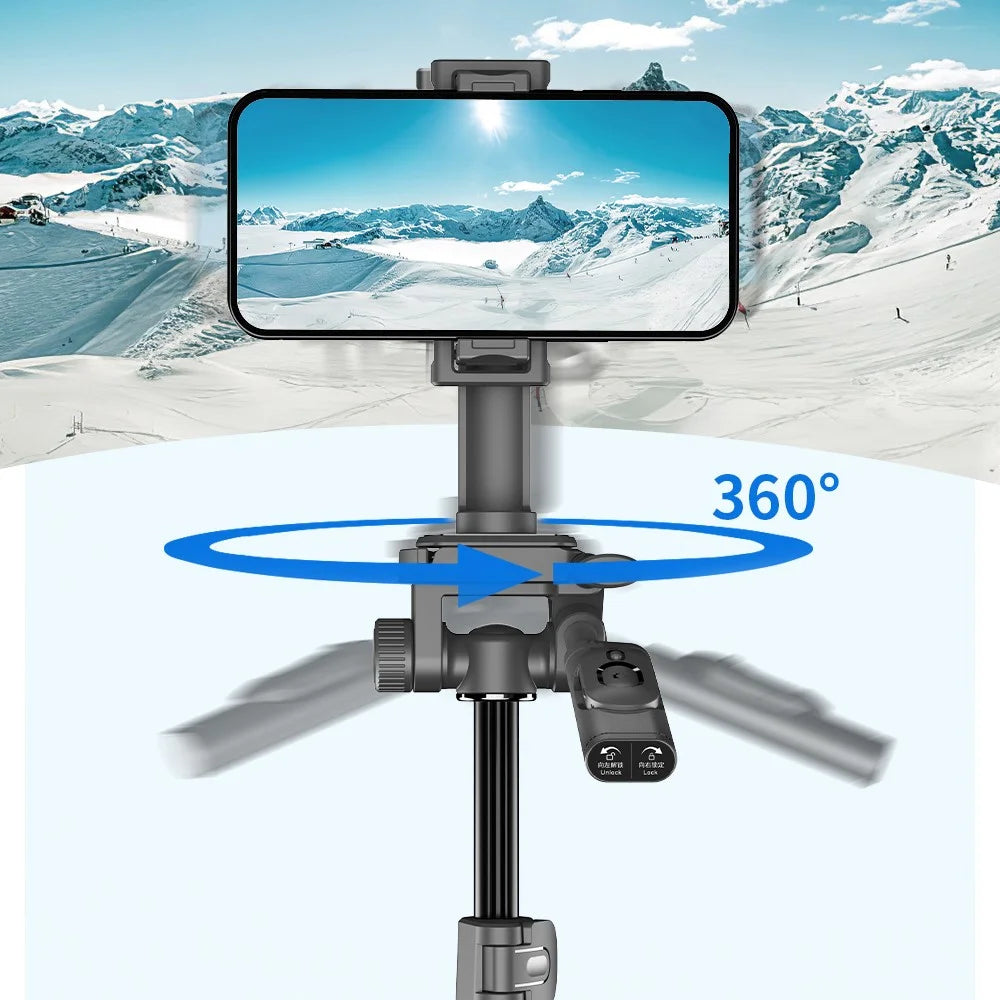 C06 1.83m Extendable Tripod Phone Camera Floor Stand Aluminum Alloy Bluetooth-compatible Selfie Stick - 3