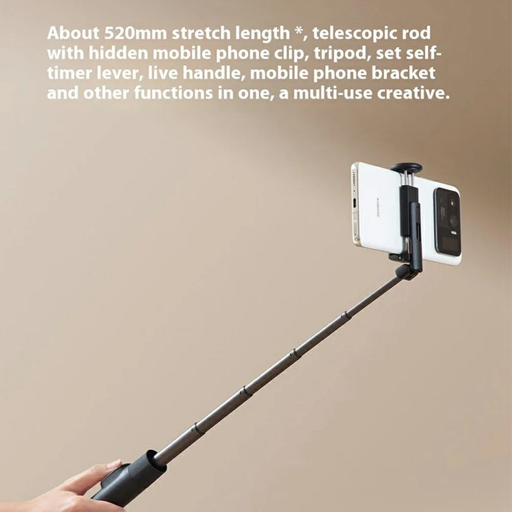 XIAOMI XMZJZPG02YM Mini Version 52cm Phone Holder Extendable Tripod Live Streaming Bluetooth-compatible Selfie Stick (Chinese Version) - Black - 2