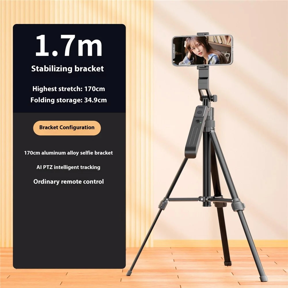 C17 1.7m Retractable Selfie Stick Face Tracking Gimbal Photography Tripod for Mobile Phone Camera - 3