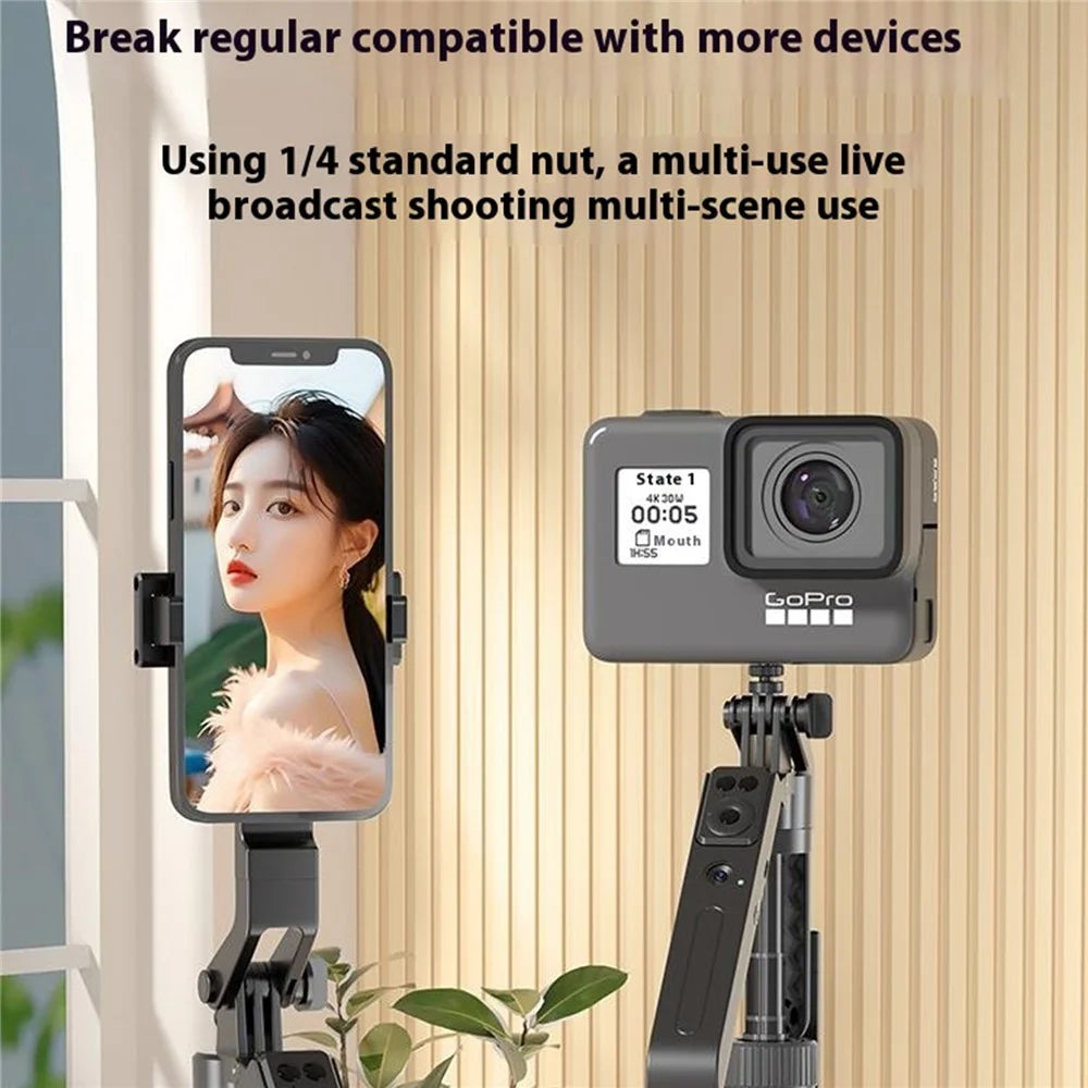 C17 1.7m Retractable Selfie Stick Face Tracking Gimbal Photography Tripod for Mobile Phone Camera - 4