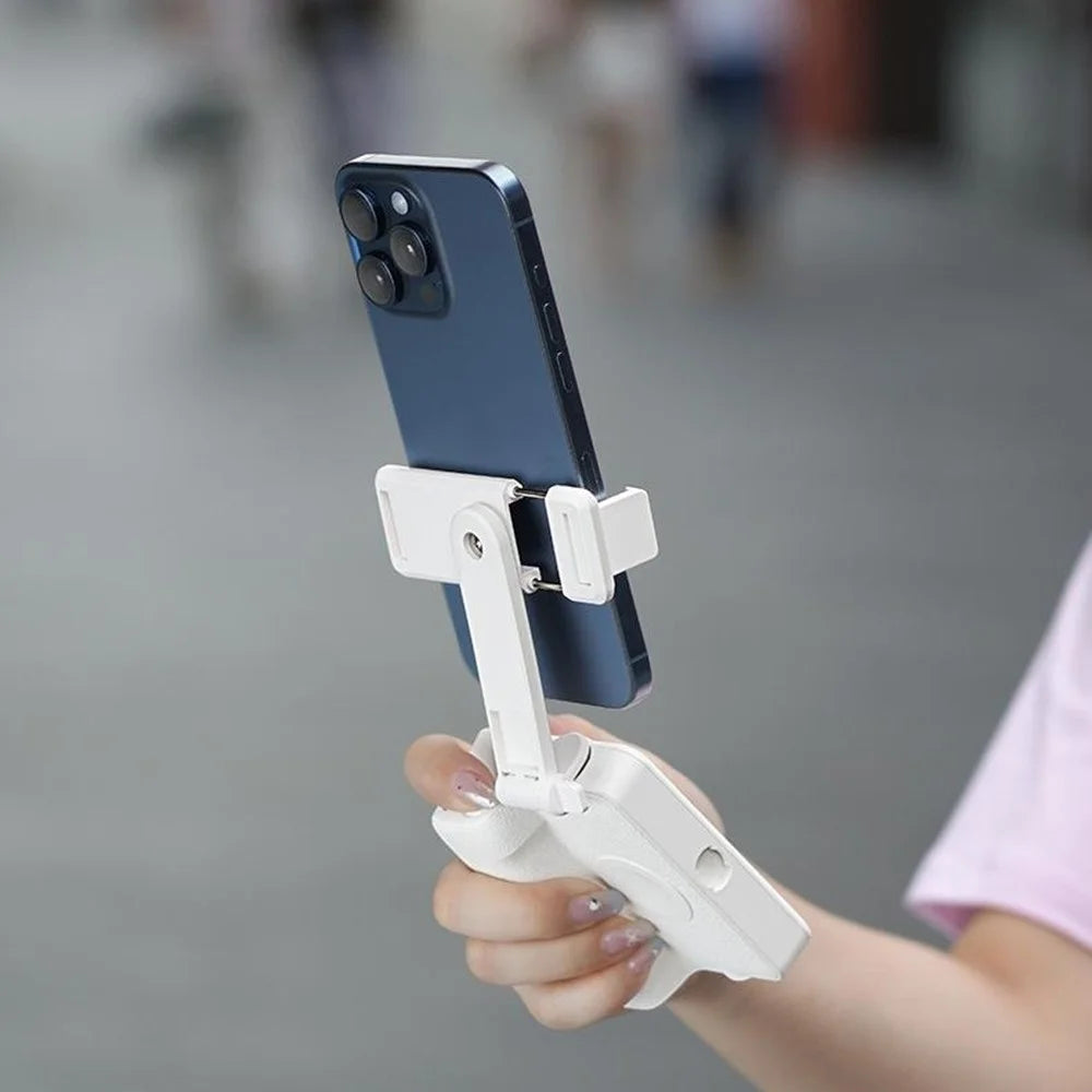 E6 360 Degree Rotating Phone Holder Anti Shake Extendable Selfie Stick with Fill Light for Live Streaming - White - 6