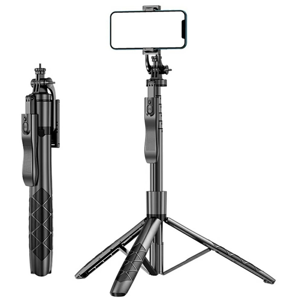 L16 2 In 1 Extendable Bluetooth-compatible Selfie Stick for Live Streaming Folding Tripod Stand - 1