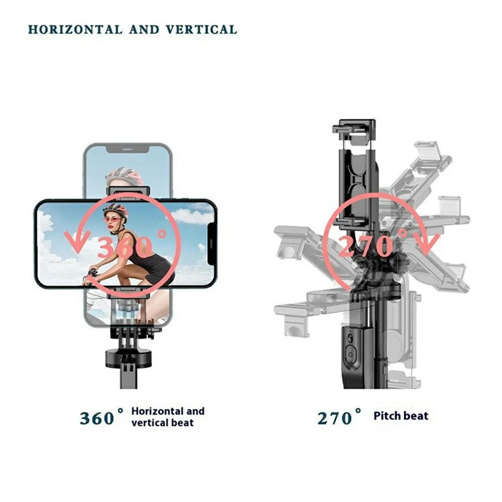 L16 2 In 1 Extendable Bluetooth-compatible Selfie Stick for Live Streaming Folding Tripod Stand - 6