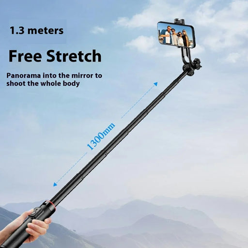 C20 1.3m Magnetic Selfie Stick Aluminum Alloy Extendable Tripod for Travel Live Streaming - 2