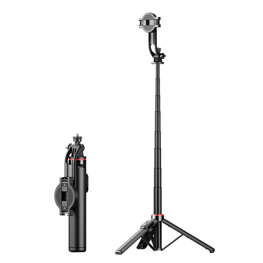 C20 Portable Magnetic Phone Selfie Stick Aluminum Alloy + ABS Live Streaming Tripod with Fill Light - 1