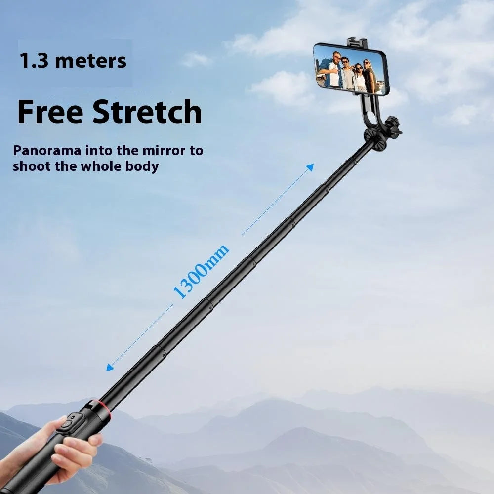 C20 Portable Magnetic Phone Selfie Stick Aluminum Alloy + ABS Live Streaming Tripod with Fill Light - 3