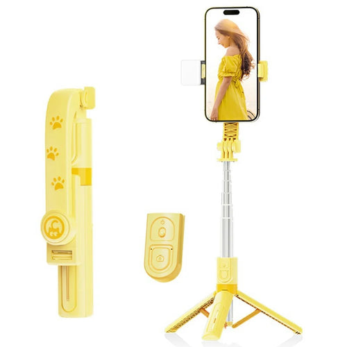 KT02 A1 Desktop Tripod Stand Cartoon Selfie Stick with Fill Light for Live Streaming, Shooting - 1