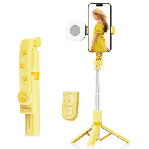 KT02 A10 Selfie Stick with Fill Light for Live Streaming Desktop Tripod Stand Phone Holder - 1