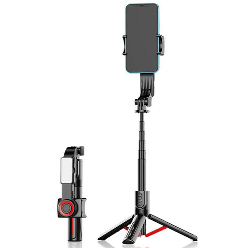 C09 Multifunction Selfie Stick Gimbal Stabilizer for Smartphones Tripod Stand with Magnetic Fill Light - Red  /  Black - 1