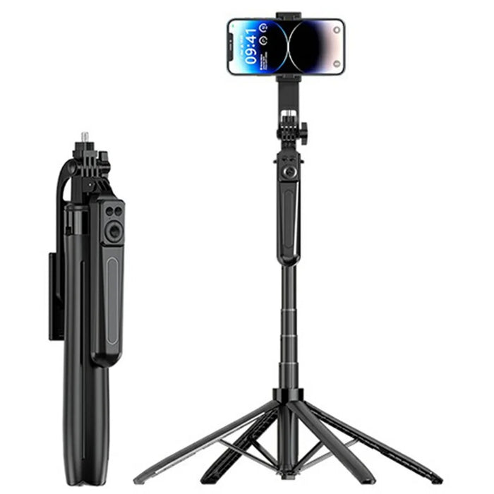 A17 Bluetooth-compatible 1.8m Selfie Stick Aluminum Alloy Expandable Tripod Stand for Live Streaming - 1