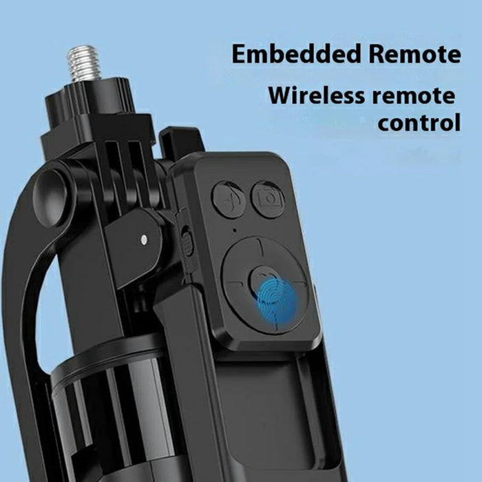 A17 1.8m Aluminum Alloy Selfie Stick Remote Control Tripod Stand  with Single Light One-Button Pop-Up - 5