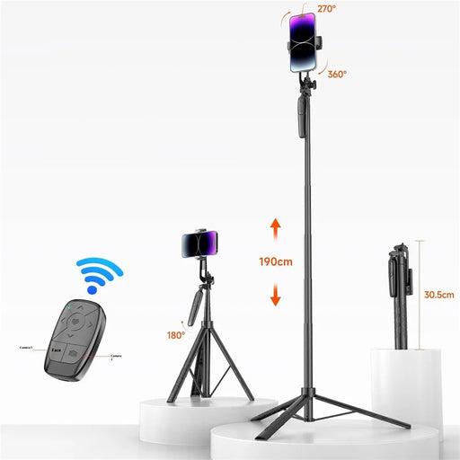 XIAOMIYOUPIN FUNSNAP A81S 1.9m Handheld Stabilizer Selfie Stick Floor Tripod Stand for Smartphones Cameras - 2