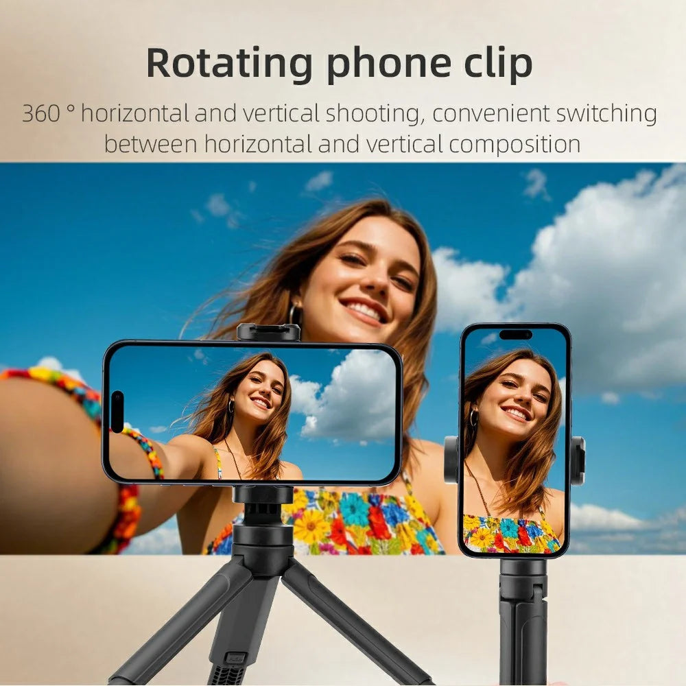 BRDRC Adjustable Phone Tripod Stand with 1 / 4 Scree, Cold Shoe Mount for Photography / Live Streaming - 3