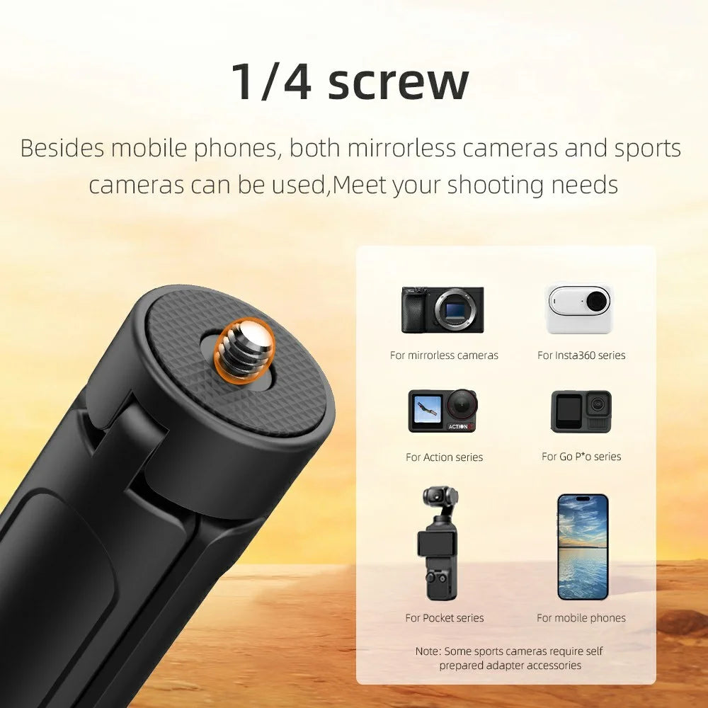 BRDRC Adjustable Phone Tripod Stand with 1 / 4 Scree, Cold Shoe Mount for Photography / Live Streaming - 7