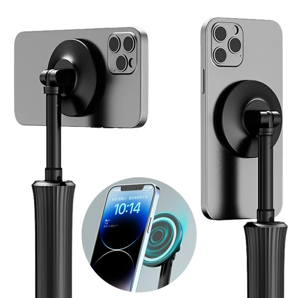A004 Travel Magnetic Phone Stand with Tripod 360-Degree Rotation Lightweight Portable Phone Holder - 1