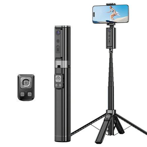 CL18 1.5m AI Tracking Selfie Stick Face Follow Smart Four-Legged Floor Stand for Video Recording Live Streaming - 1
