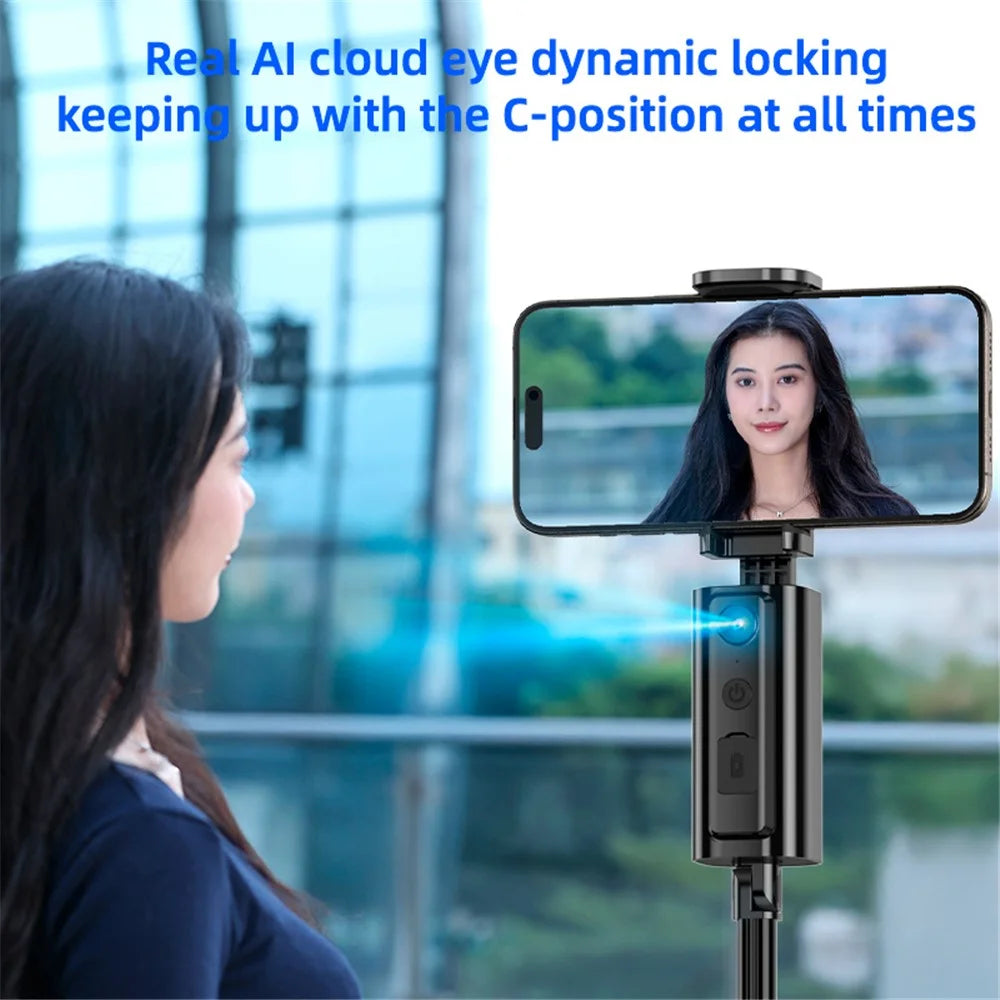 CL18 1.5m AI Tracking Selfie Stick Face Follow Smart Four-Legged Floor Stand for Video Recording Live Streaming - 6