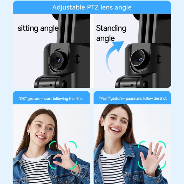 YESIDO SF23 AI Face Tracking Tripod for 360 Degree Panoramic Shooting Bluetooth-Compatible Selfie Stick - 6