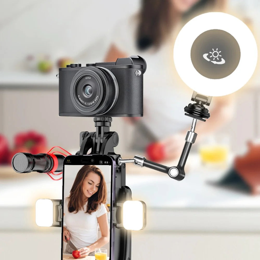 CYKE C07 2.01m Tripod Stand for Phone Filming Floor Standing Outdoor Live Streaming Support - 6