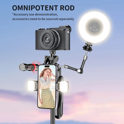 CYKE C08 Tripod Stand Floor Standing for Smartphones Live Streaming Support 360 Dgree Rotation Adjustable Height - 2