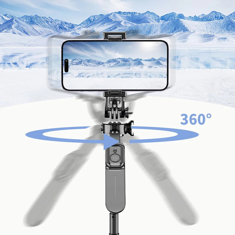 CYKE C08 Tripod Stand Floor Standing for Smartphones Live Streaming Support 360 Dgree Rotation Adjustable Height - 3