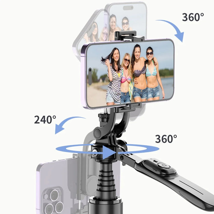CYKE C08 Tripod Stand Floor Standing for Smartphones Live Streaming Support 360 Dgree Rotation Adjustable Height - 5