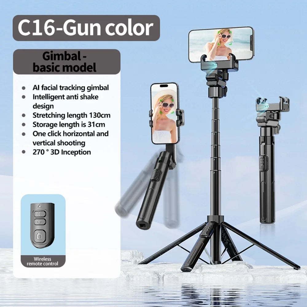 C16 AI Auto Tracking Selfie Stick Smartphone Bluetooth-Compatible Remote Control Shooting Stand - 2