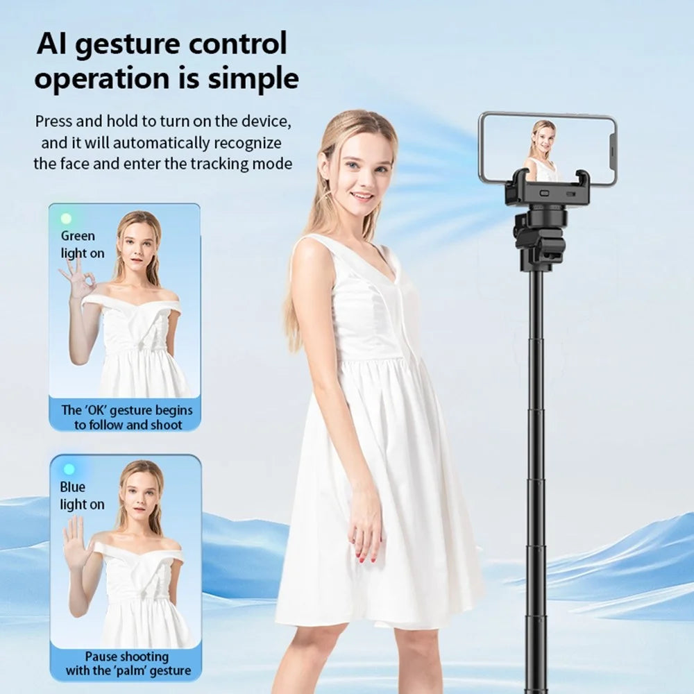 C16 AI Auto Tracking Selfie Stick Smartphone Bluetooth-Compatible Remote Control Shooting Stand - 7