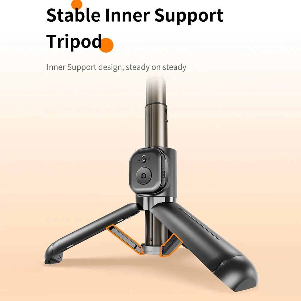Q20 Aluminum Alloy Mini Bluetooth-Compatible Selfie Stick Tripod Stand with Wireless Remote - 3