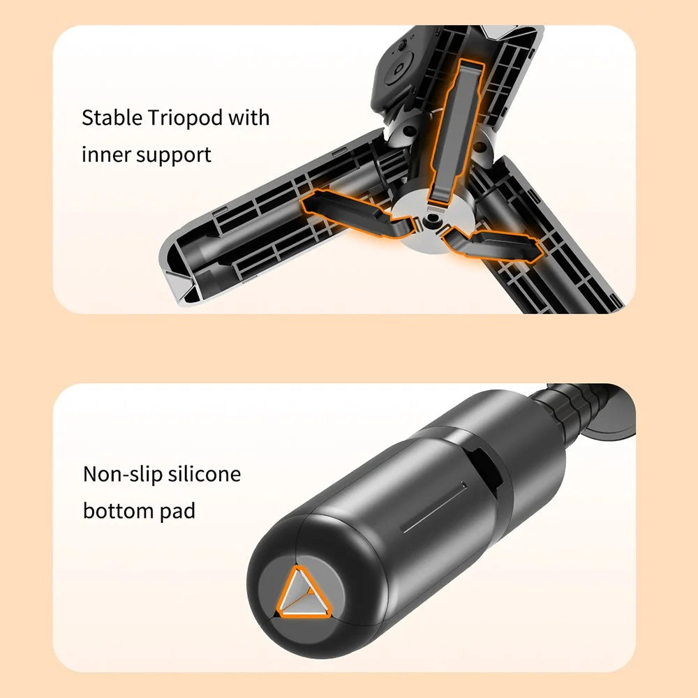 Q20 Aluminum Alloy Mini Bluetooth-Compatible Selfie Stick Tripod Stand with Wireless Remote - 4