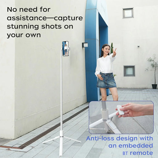 XIAOMIYOUPIN FUNSNAP X96 1.8m Extendable Selfie Stick Tripod with 360 Degree Rotating Phone Clip - Black - 2