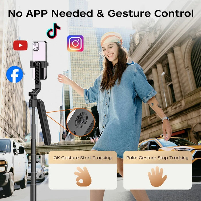 XIAOMIYOUPIN FUNSNAP A6 1.8m Extendable Selfie Stick for Smartphone Smart AI Tracking Tripod with Remote (No Light) - 4