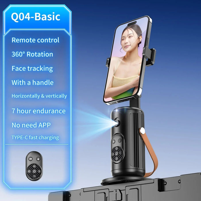 Q04 AI Face Tracking Live Streaming Phone Gimbal Stabilizer with Remote Control - 4