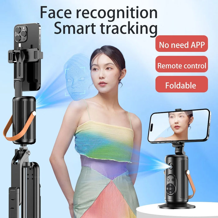 Q04 AI Smart Face Tracking Live Streaming Phone Gimbal Stabilizer with Remote Control + 10 Inch Ring Fill Light - 5