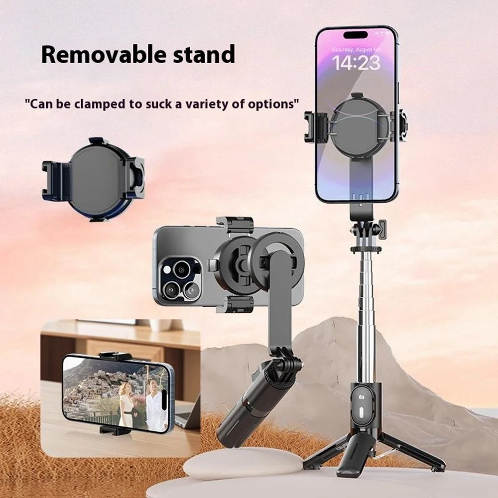 P08Y Pro Portable Travel Selfie Stick Tripod Mini Phone Stand with Remote Control - Black - 4