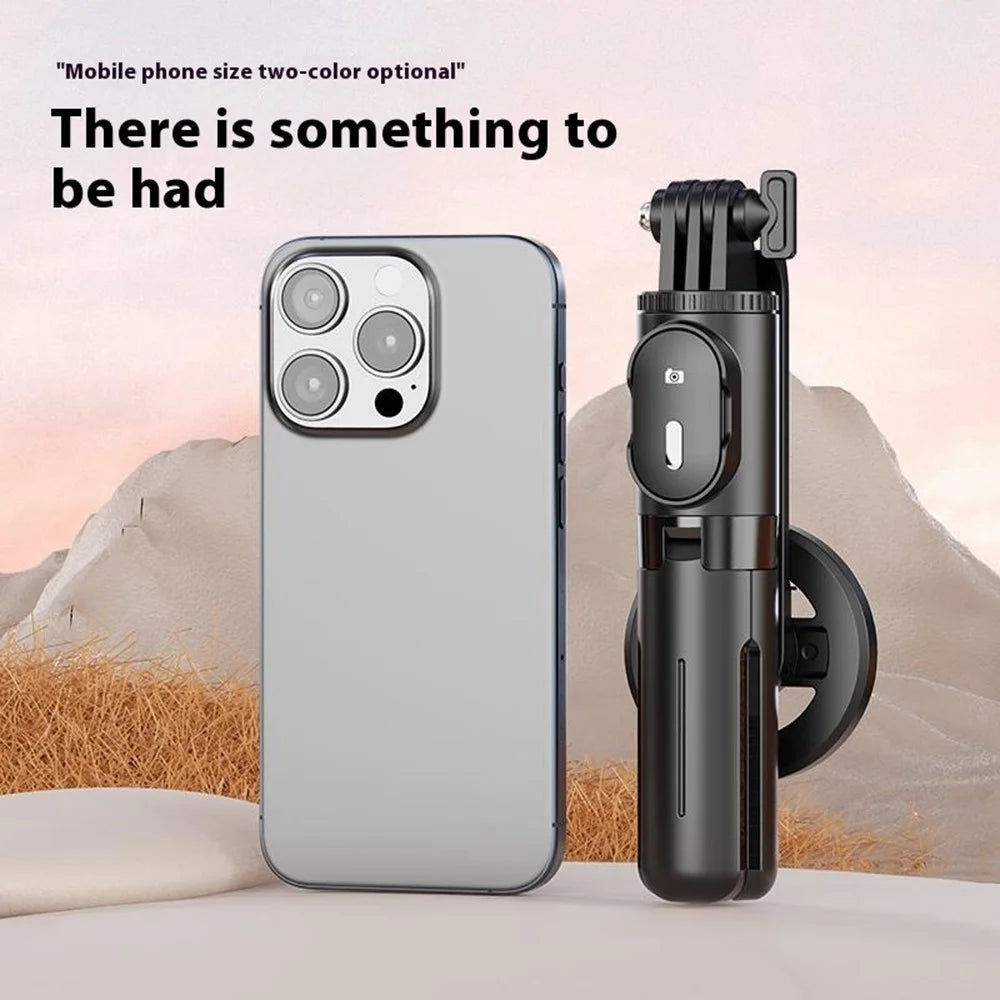 P08Y Pro Portable Travel Selfie Stick Tripod Mini Phone Stand with Remote Control - Black - 5