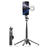 P135 Handheld Phone Selfie Stick Anti-Shake Magnetic Extendable Four-Legged Bracket with 1 Fill Light - Black - 1