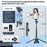P135 Handheld Phone Selfie Stick Anti-Shake Magnetic Extendable Four-Legged Bracket with 2 Fill Lights - Black - 2