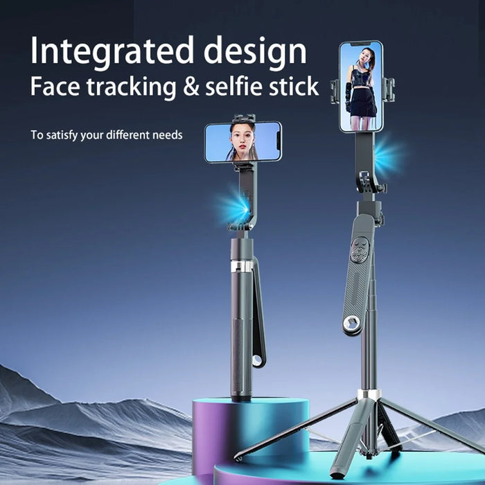 Q515TK Phone Holder Selfie Stick Stand AI Face Tracking Gimbal Stabilizer for Live Streaming Vlogging - 4
