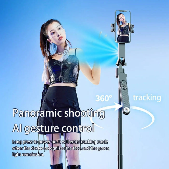 Q515TK Phone Holder Selfie Stick Stand AI Face Tracking Gimbal Stabilizer for Live Streaming Vlogging - 5