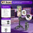 P25T Portable Selfie Stick Adjustable Zoom Bluetooth-Compatible Remote Control Extendable Bracket with 1 Square Light - Black - 2