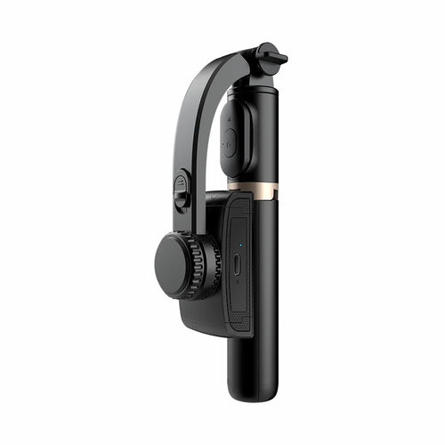 Q08 450mAh Anti-Shake 360-Degree Gimbal Tripod Bluetooth-compatible Selfie Stick Aluminum Alloy Pole - Black - 1