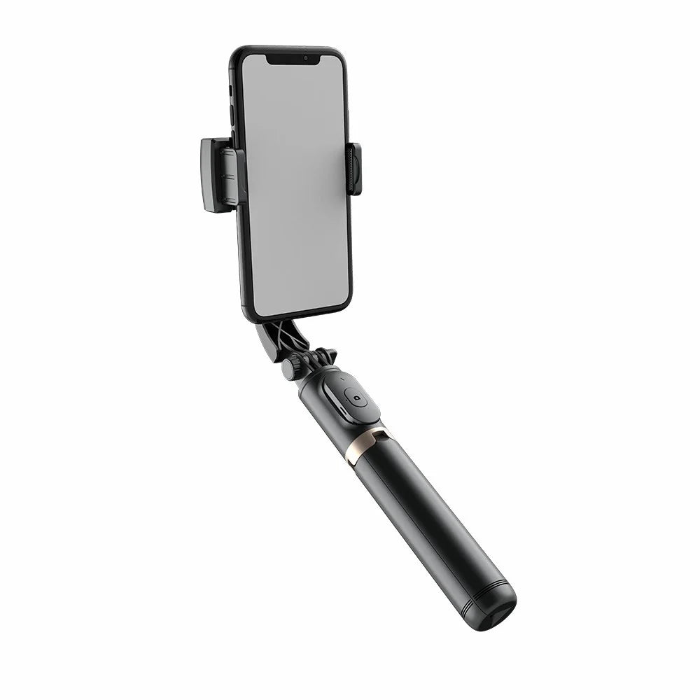 Q08 450mAh Anti-Shake 360-Degree Gimbal Tripod Bluetooth-compatible Selfie Stick Aluminum Alloy Pole - Black - 6